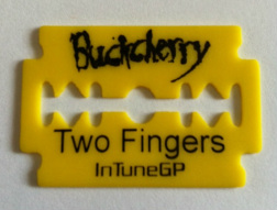 tinas picks pick plectrum collection buckcherry two fingers razorblade